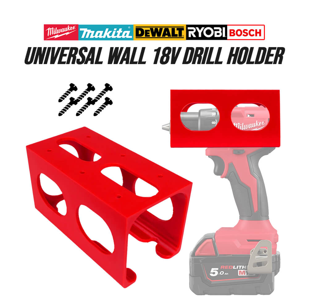 Power Tools Brands - Универсальный настенный держатель для дрелей 18В,