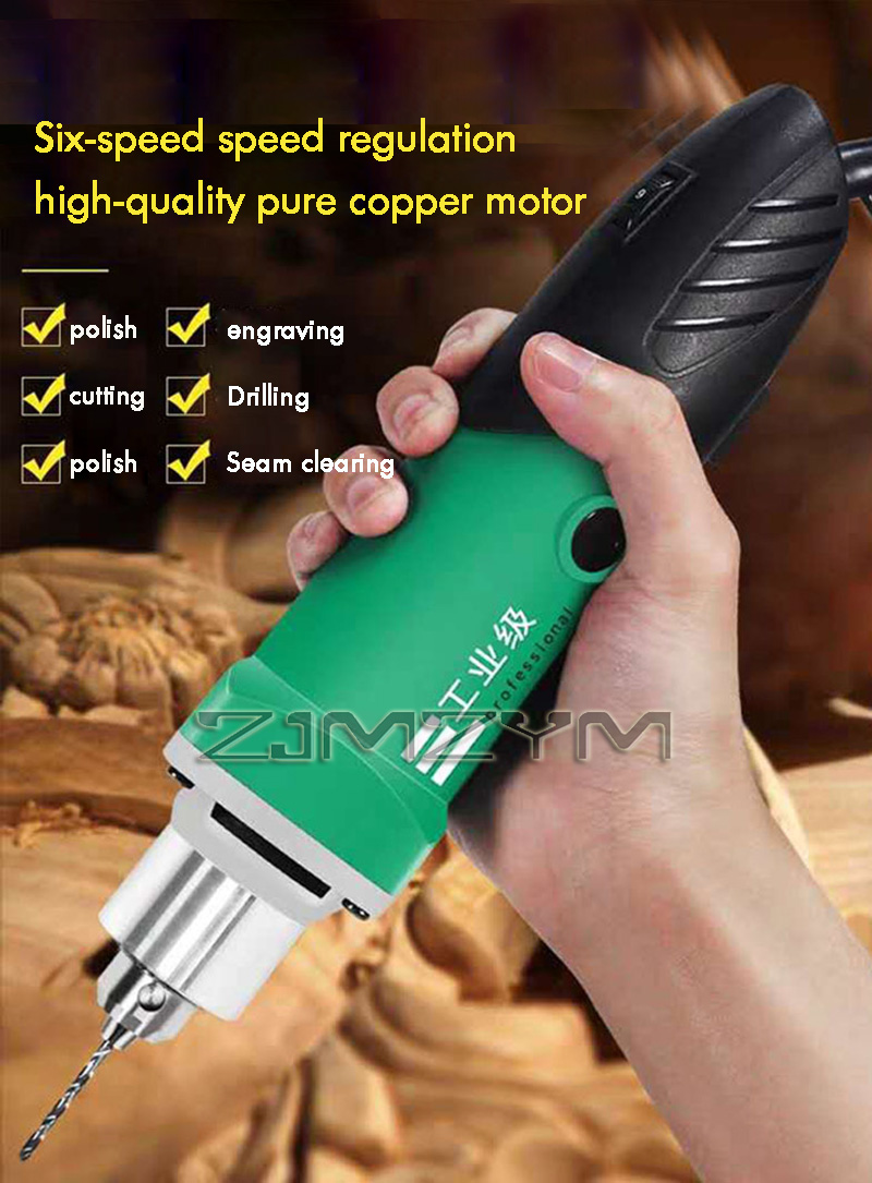 Power Tools Woodworking - 6-позиционный мощный гравер с переменной скоростью,
